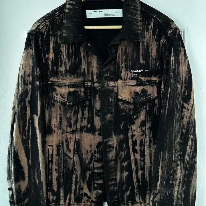 [BUNJANG] Off-White 20SS Bleached Denim Jacket / 오프화이트 20SS 데님자켓