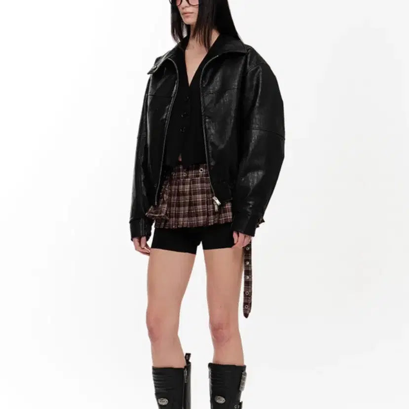 [BUNJANG] 2000 Archives Nix Leather Jacket - Black / 2000아카이브스 닉스 레더 자켓 블랙