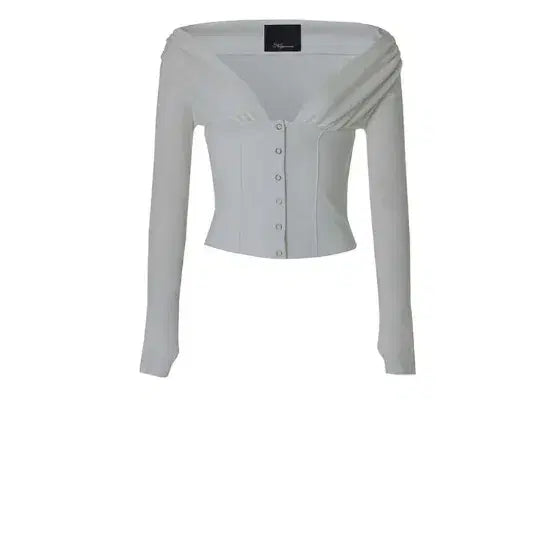 [BUNJANG] Off-Shoulder Crop Top / 오프숄더 핑크 검정 그레이 크롭 긴팔티