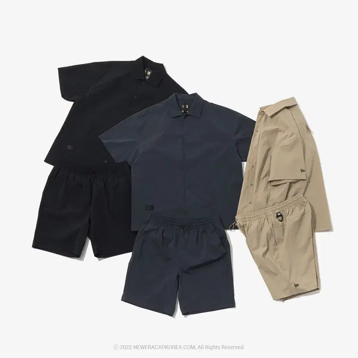 [BUNJANG] New Era Black Label Short Sleeve Shirt Setup (2XL/XL) / 뉴에라 블랙라벨 반팔 셔츠 셋업 (2XL/XL)