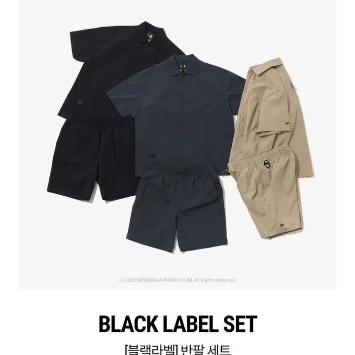 [BUNJANG] New Era Black Label Short Sleeve Shirt Setup (2XL/XL) / 뉴에라 블랙라벨 반팔 셔츠 셋업 (2XL/XL)