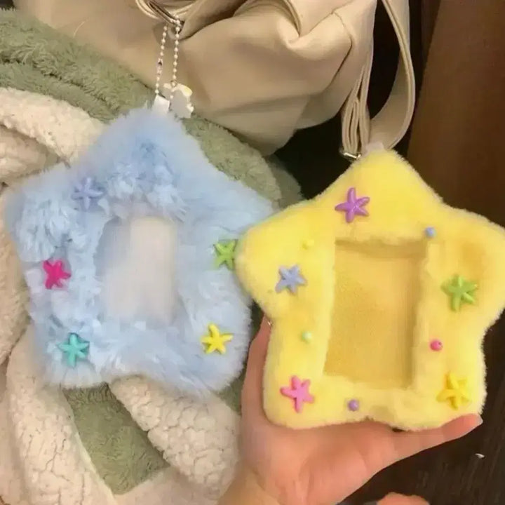 [BUNJANG] Photocard Holder Bundle Set / 별 모양 털 포카 홀더 포토 하늘 노랑 일괄
