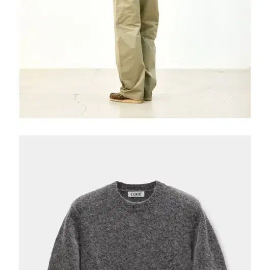 [BUNJANG] Coar Hairy Alpaca Blend Crewneck Sweater L Melange Grey / 쿠어 헤어리 알파카 블렌드 크루넥 스웨터 L 멜란지그레이
