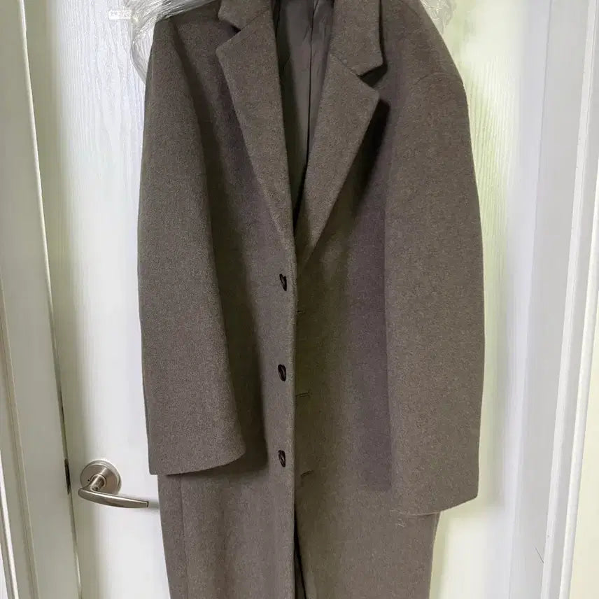 [BUNJANG] Musinsa Standard Cashmere Blend Oversized Single Coat - 2XL - Taupe / 무탠다드 캐시미어 블렌드 오버핏 싱글코트 2XL 토프