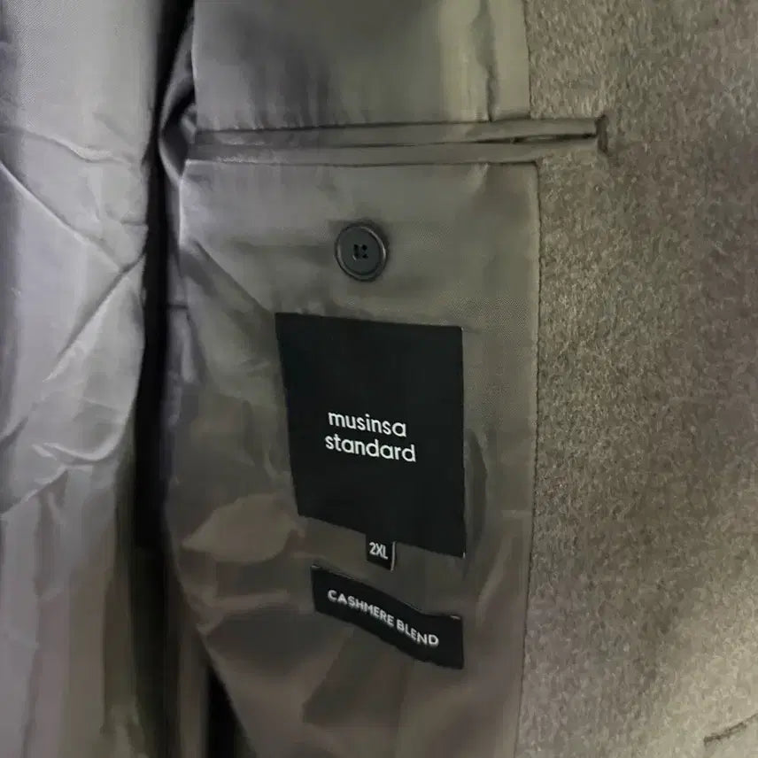 [BUNJANG] Musinsa Standard Cashmere Blend Oversized Single Coat - 2XL - Taupe / 무탠다드 캐시미어 블렌드 오버핏 싱글코트 2XL 토프