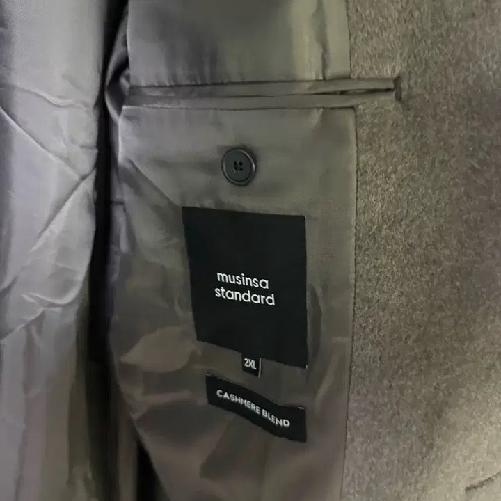 [BUNJANG] Musinsa Standard Cashmere Blend Oversized Single Coat - 2XL - Taupe / 무탠다드 캐시미어 블렌드 오버핏 싱글코트 2XL 토프