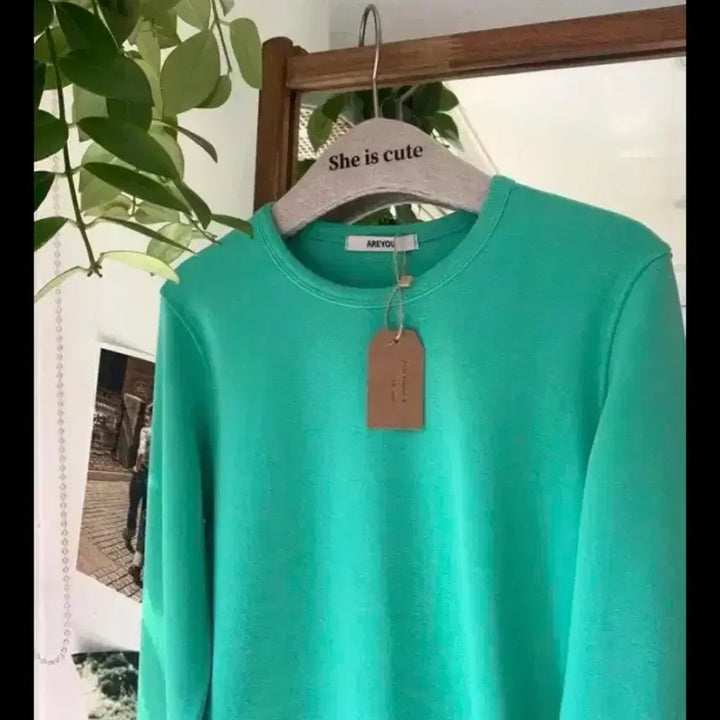 [BUNJANG] She's Cute Pure Round Tee Green, Blue / 새상품 그린, 블루 일괄) 쉬이즈큐트 퓨어라운드티