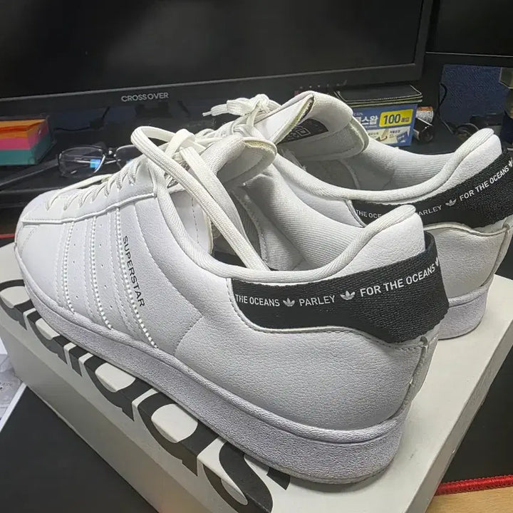 [BUNJANG] Adidas Superstar Parley Cloud White Sneakers 290 / 아디다스 슈퍼스타 팔리 클라우드화이트 운동화 290