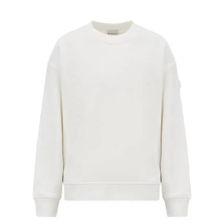[BUNJANG] Moncler Logo Sweatshirt White 22FW / 몽클레르 로고 스웨트셔츠 화이트 22FW