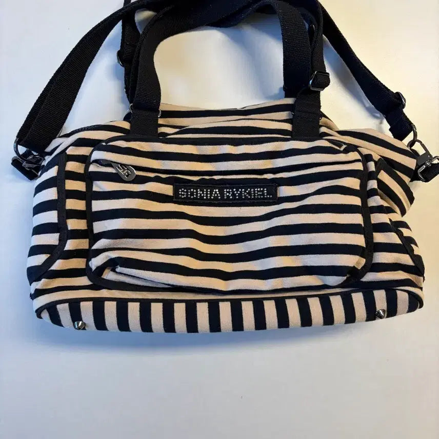 [BUNJANG] Sonia Rykiel Stripe Shoulder Bag / 소니아 리키엘 스트라이프 숄더백