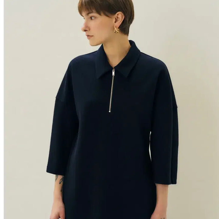 [BUNJANG] Maison Marais Buckle Jersey Top Navy / 새상품) 메종마레 버클 저지 탑 네이비