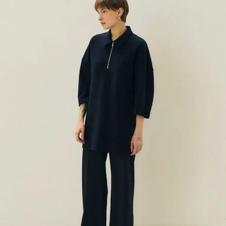 [BUNJANG] Maison Marais Buckle Jersey Top Navy / 새상품) 메종마레 버클 저지 탑 네이비