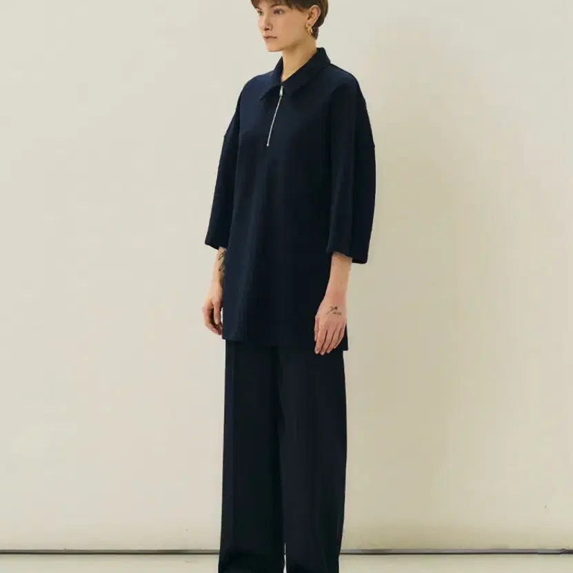 [BUNJANG] Maison Marais Buckle Jersey Top Navy / 새상품) 메종마레 버클 저지 탑 네이비