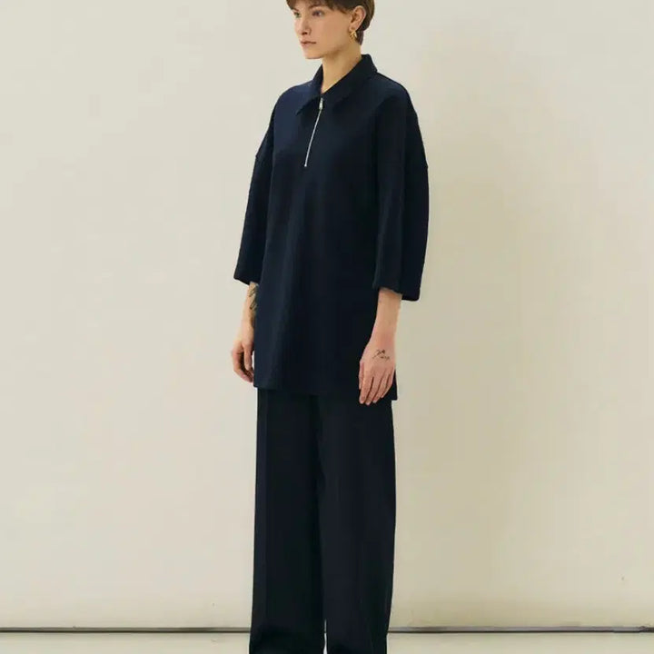 [BUNJANG] Maison Marais Buckle Jersey Top Navy / 새상품) 메종마레 버클 저지 탑 네이비