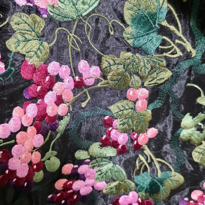[BUNJANG] Floral Embroidery See-Through Hooded Cardigan / 플라워 자수 시스루 후드 가디건