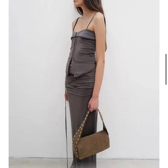 [BUNJANG] Openyyy Charcoal Contrast Sleeveless Top Small / 오픈와이와이 차콜 콘트라스트 탑 스몰