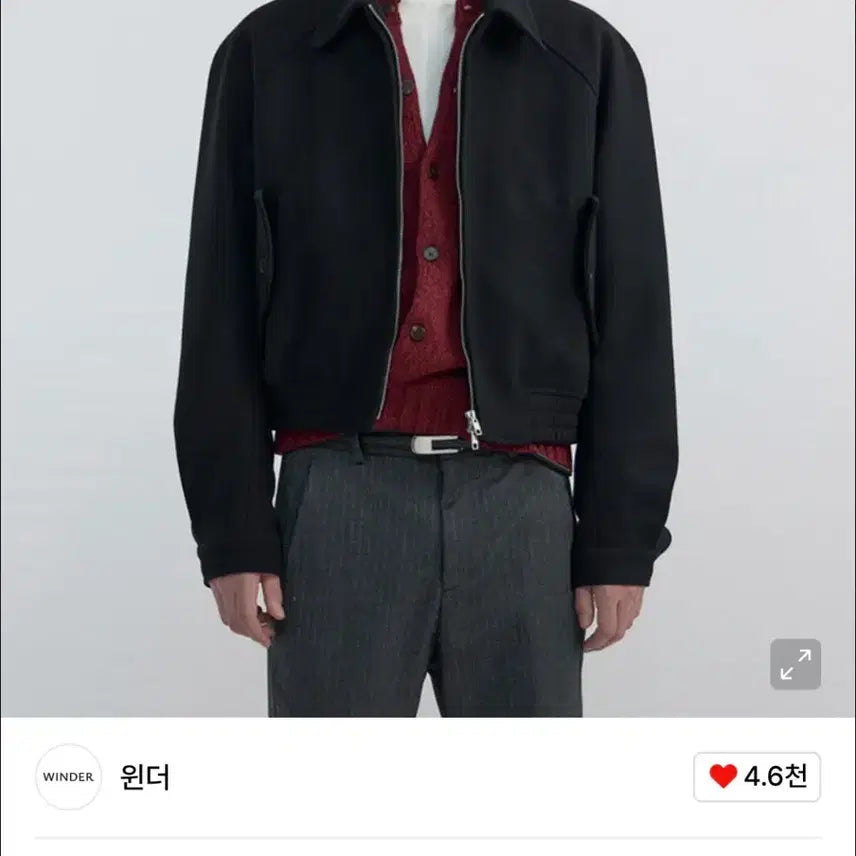 [BUNJANG] Weeekly Blue Jean Black M Size Blouson / 윈더 울 블루종 블랙 M 사이즈 팝니다