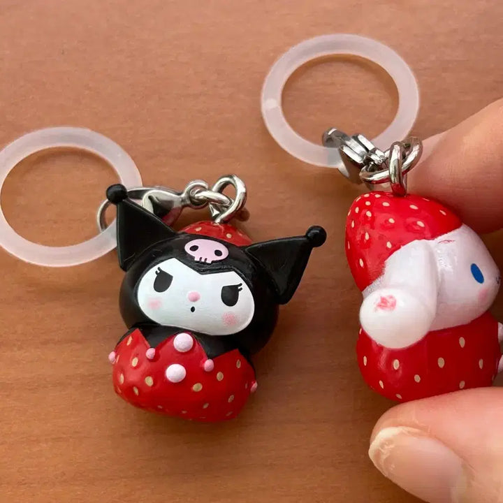 [BUNJANG] Sanrio Cinnamoroll Strawberry Mejirusi Plush / 산리오 딸기 메지루시 시나몬롤