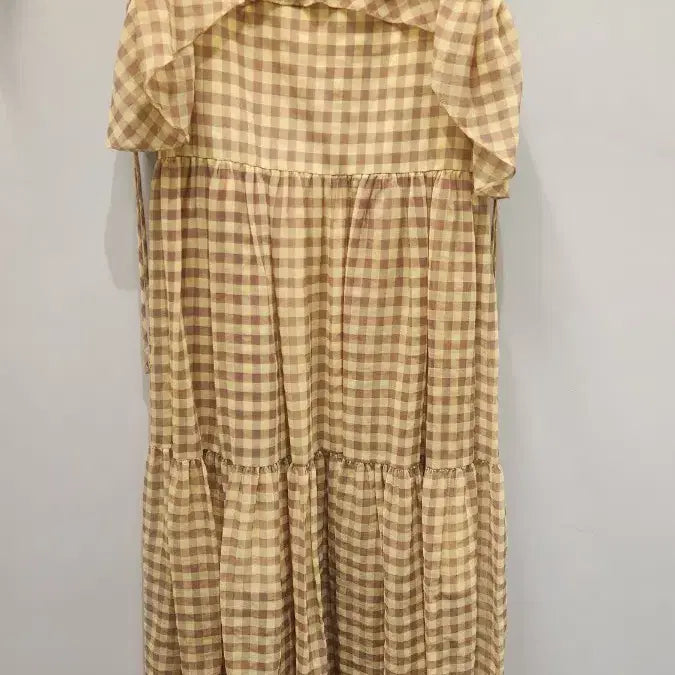 [SOLD OUT] 아뜰리에 체크 롱 원피스 옐로우