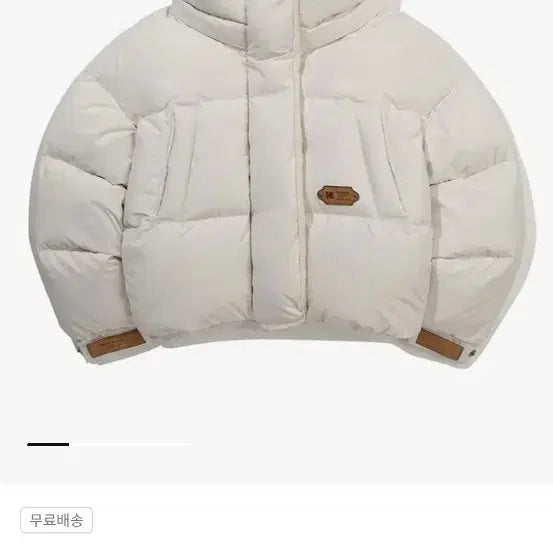 [BUNJANG] Kodak Brownie Short Padded Jacket Ivory Women / 코닥 브라우니 숏패딩 아이보리 여성