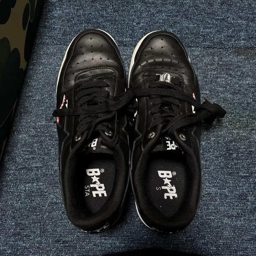 [BUNJANG] Bape A Bathing Ape Bape Sta Black White (290) / 베이프스타 검흰 290