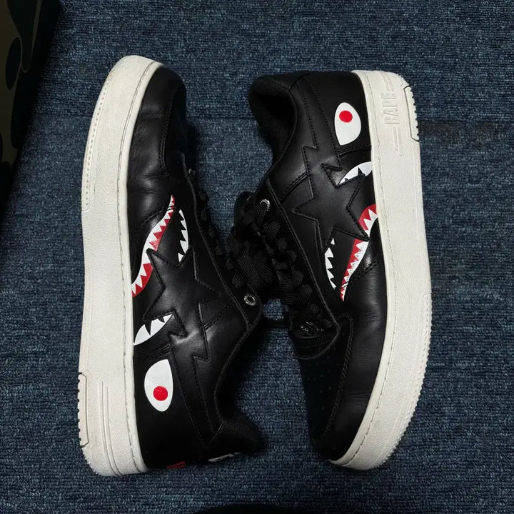 [BUNJANG] BAPE STA Black White Sneakers / 베이프스타 검흰 290