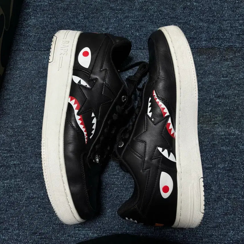 [BUNJANG] BAPE STA Black White Sneakers / 베이프스타 검흰 290