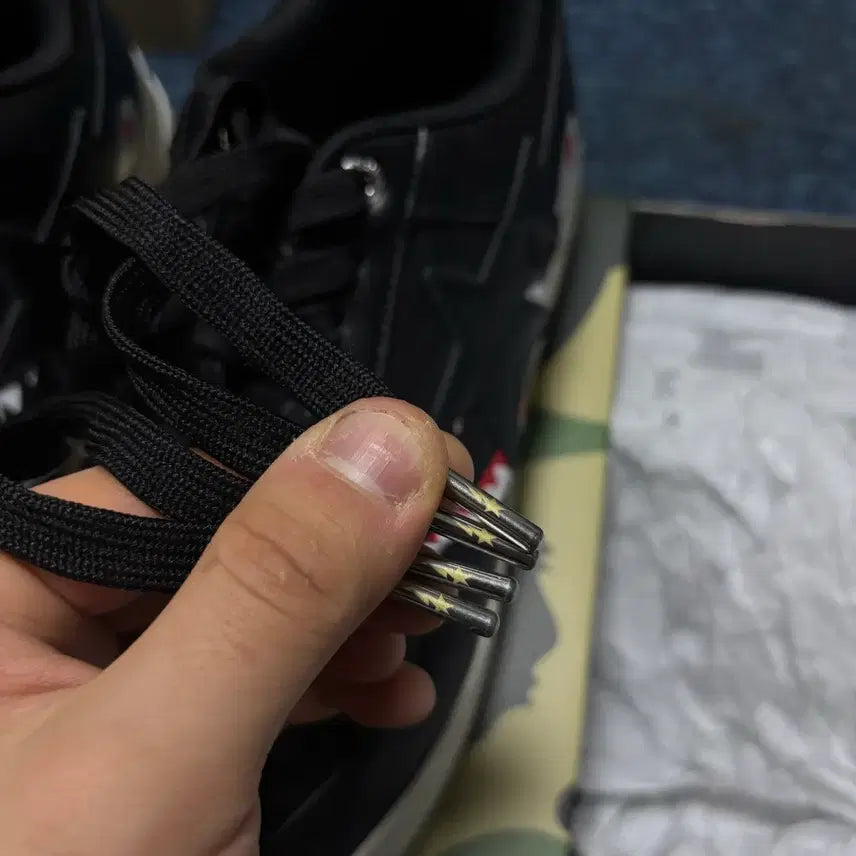 [BUNJANG] BAPE STA Black White Sneakers / 베이프스타 검흰 290