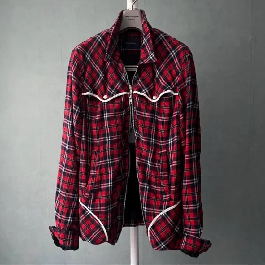 [BUNJANG] John Undercover Wave Piping Western Jacket / 존언더커버 wave zip 웨스턴 파이핑 자켓