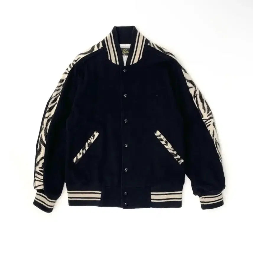 [BUNJANG] Needles Leopard Varsity Jacket / 니들스 레오파드 바시티 자켓 L