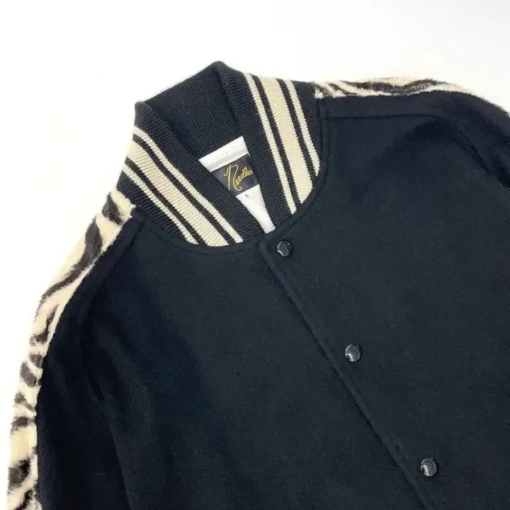 [BUNJANG] Needles Leopard Varsity Jacket / 니들스 레오파드 바시티 자켓 L