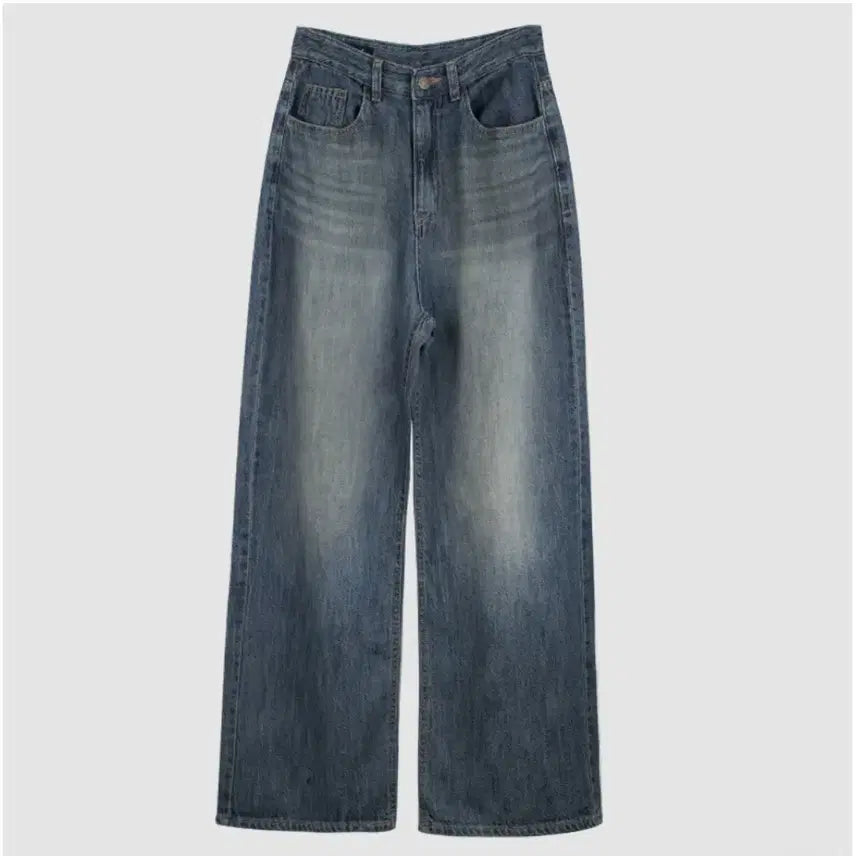 [BUNJANG] Hiniqu Rigo Summer Wide Long Pants (Mid-Blue) - M / 히니크 리고 썸머 와이드 롱 팬츠 중청 M