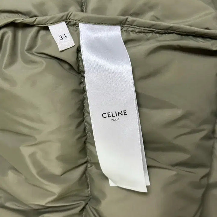 [BUNJANG] Celine Triomphe Padded Vest / 36 셀린느 트리오페 패딩 조끼 카키 트리옹프