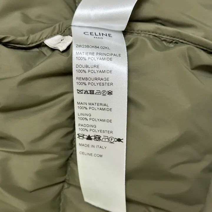 [BUNJANG] Celine Triomphe Padded Vest / 36 셀린느 트리오페 패딩 조끼 카키 트리옹프