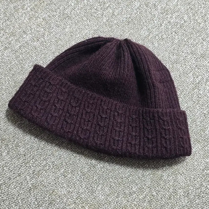 [BUNJANG] Butcher Products Cable Knit Cap Burgundy / 부쳐프로덕츠 케이블 니트캡 코일캡 버건디 타임원클로딩 엣라코 엣라스트