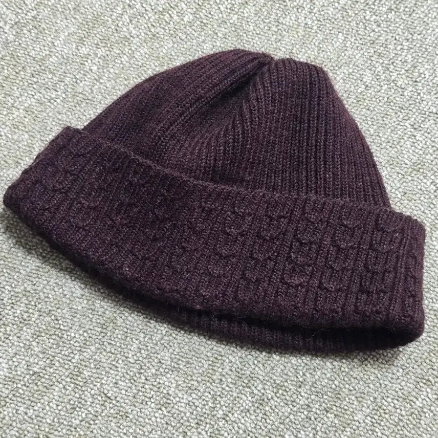 [BUNJANG] Butcher Products Cable Knit Cap Burgundy / 부쳐프로덕츠 케이블 니트캡 코일캡 버건디 타임원클로딩 엣라코 엣라스트