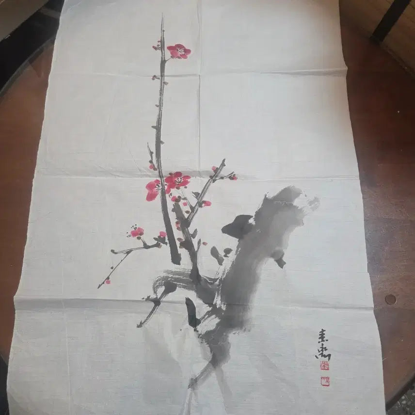 [BUNJANG] Soja Park Chunmook Plum Blossom Painting / 진품 국전작가 소재 박춘묵 매화도
