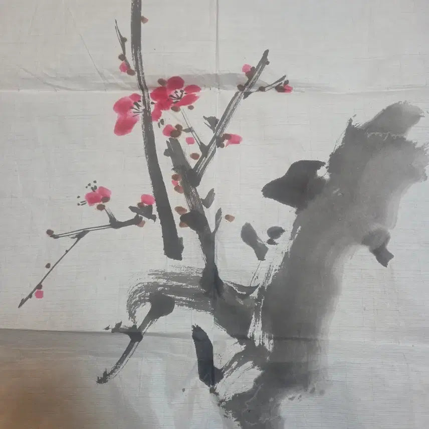 [BUNJANG] Soja Park Chunmook Plum Blossom Painting / 진품 국전작가 소재 박춘묵 매화도