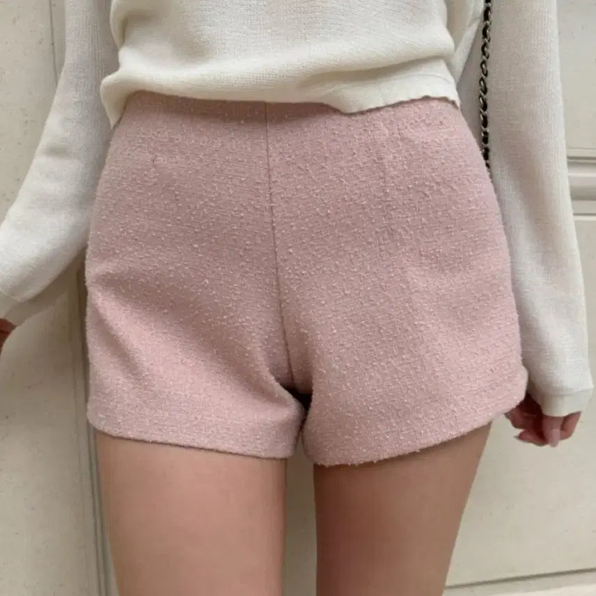 [BUNJANG] Pink Tweed Shorts / 핑크트위드팬츠