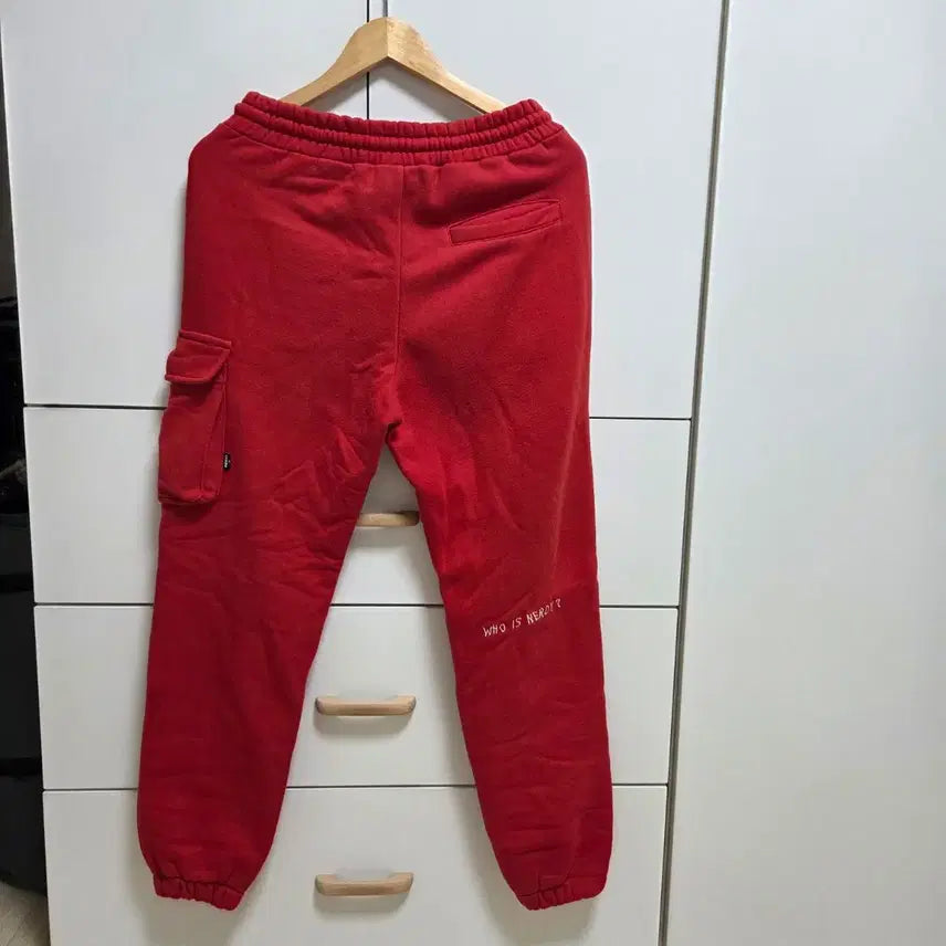 [BUNJANG] Nerdy Jogger Training Pants Red S Size / 널디 조거 트레이닝팬츠 레드 S사이즈