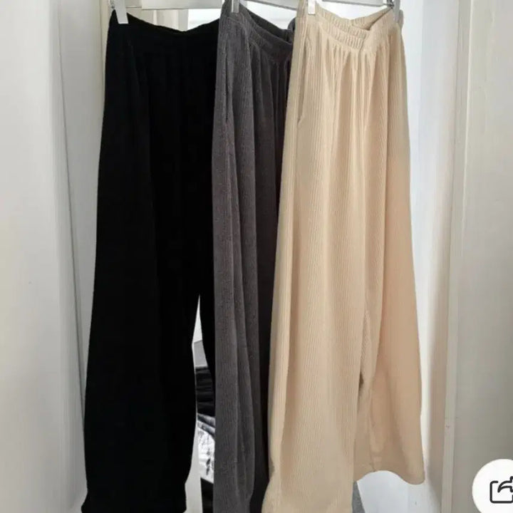 [BUNJANG] Black Ribbed Knit Hoodie Set / 1회착용 골지 후드 집업세트 검정