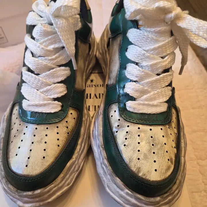 [BUNJANG] Mihara Yasuhiro Brushed Wayne Green Sneakers / (새상품)미하라 야스히로 브러쉬드 웨인 그린 45사이즈 판매