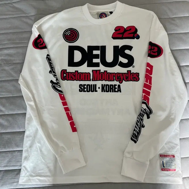 [BUNJANG] Deus Ex Machina Seoul Collection Moto Jersey L / 데우스 엑스 마키나 모토져지 서울 컬렉션 L