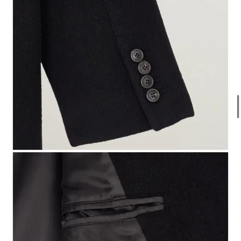 [BUNJANG] Essential by eql Alpaca Black Double Coat / [XL]Essential by eql 알파카 블랙 더블코트