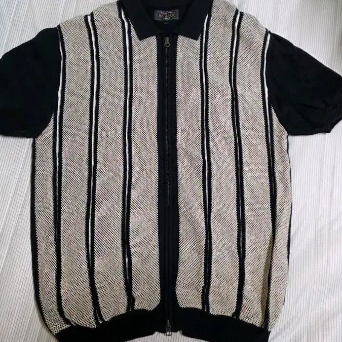 [BUNJANG] Beams Plus Short Sleeve Knit Zip-Up L Size / 빔즈플러스 반팔 니트집업 L사이즈