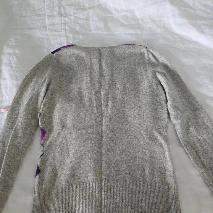 [BUNJANG] Cashmere Argyle Knit Sweater / 100프로 캐시미어 부드러운 니트