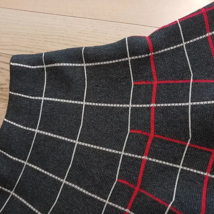 [BUNJANG] Black Check Mini Skirt / 블랙 체크 미니 스커트