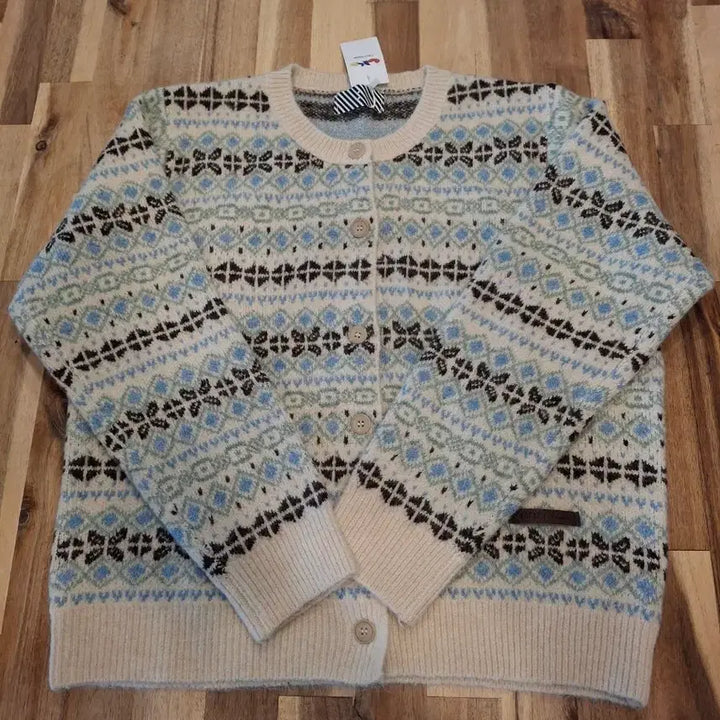 [BUNJANG] Pigment Nordic Pattern Cardigan Ivory / (마지막특가) 피그먼트 노르딕 패턴 가디건 아이보리