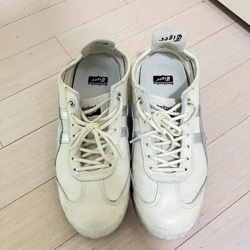 [BUNJANG] Onitsuka Tiger Mexico 66 White Sneakers (230) / 오니츠카타이거 멕시코66 흰색 스니커즈(230)
