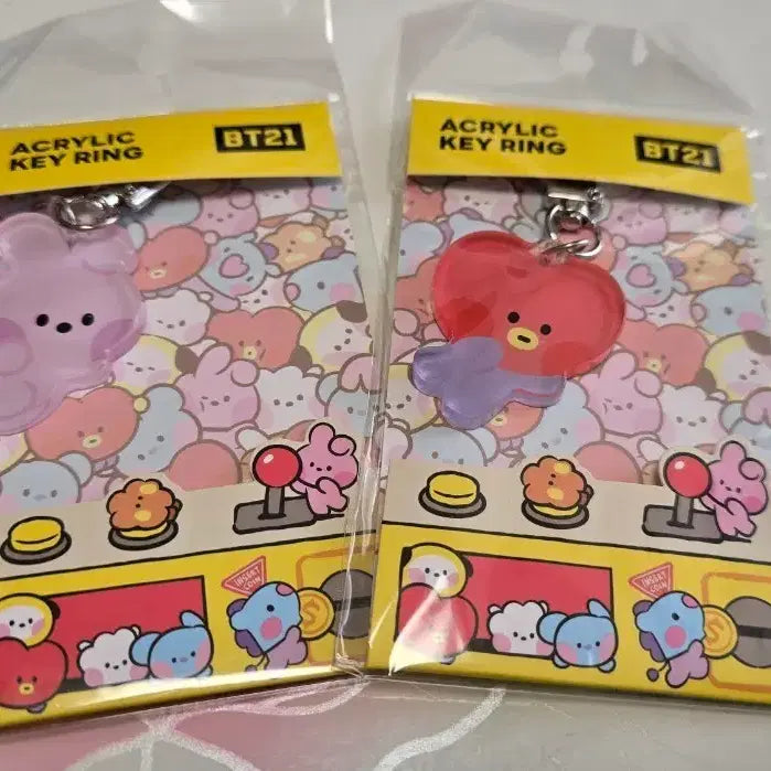 [BUNJANG] BT21 Tata Cookie Acrylic Keyring Bundle Set / 방탄소년단 BT21 아크릴 키링 타타 쿠키 일괄.